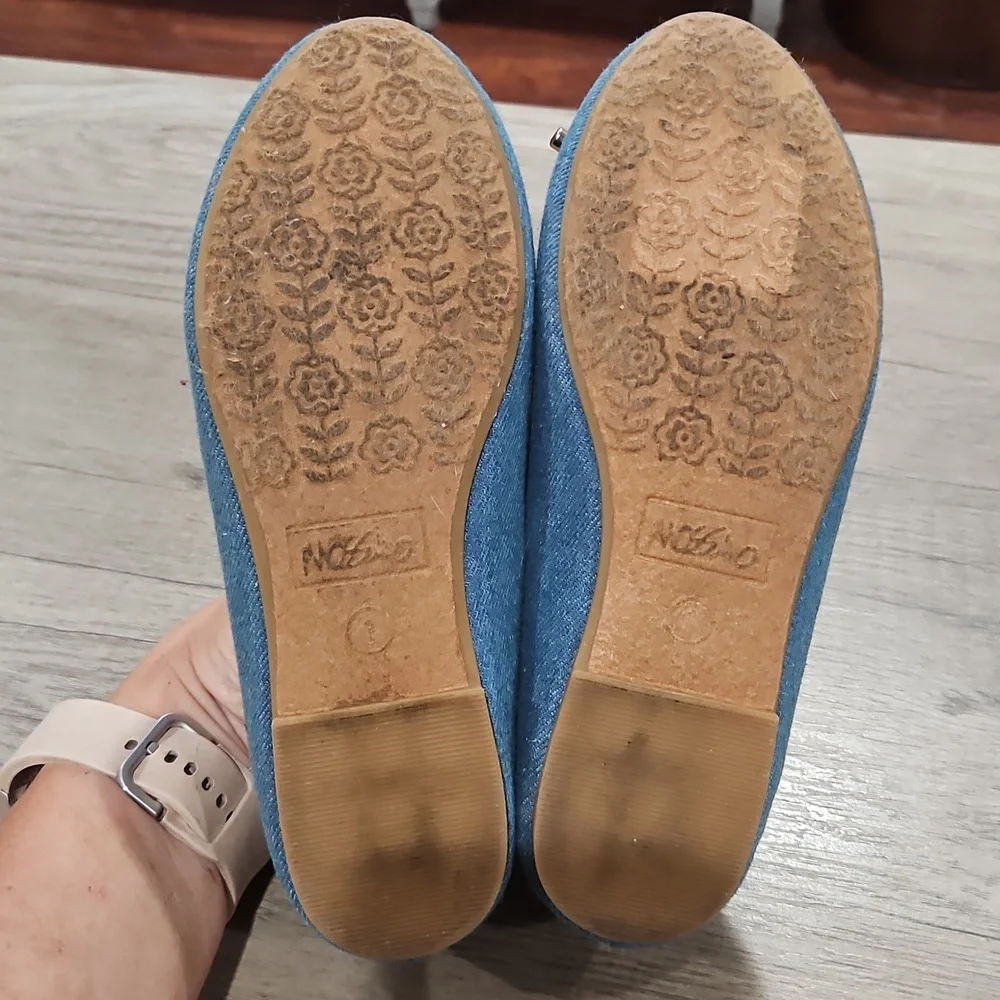 Mossimo Blue Jean Bow Flats Girl's size 1